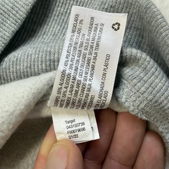 Goodfellow & Co Probably Late For Something Gray Unisex Sweatshirt Size Large - Picture 5 of 9